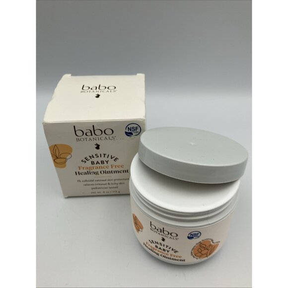 Babo Botanicals Sensitive Baby All Natural Healing Ointment Fragrance Free 4 oz - Picture 2 of 5